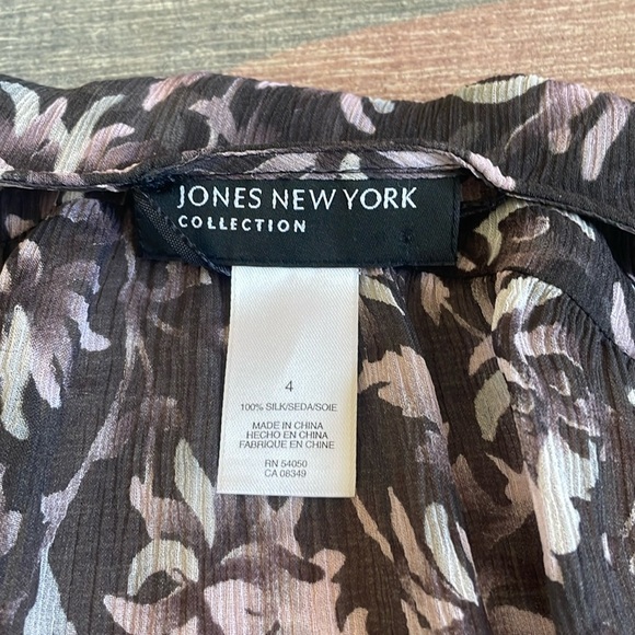 Jones New York Flora Silk y2k 90s Blouse - Picture 13 of 14
